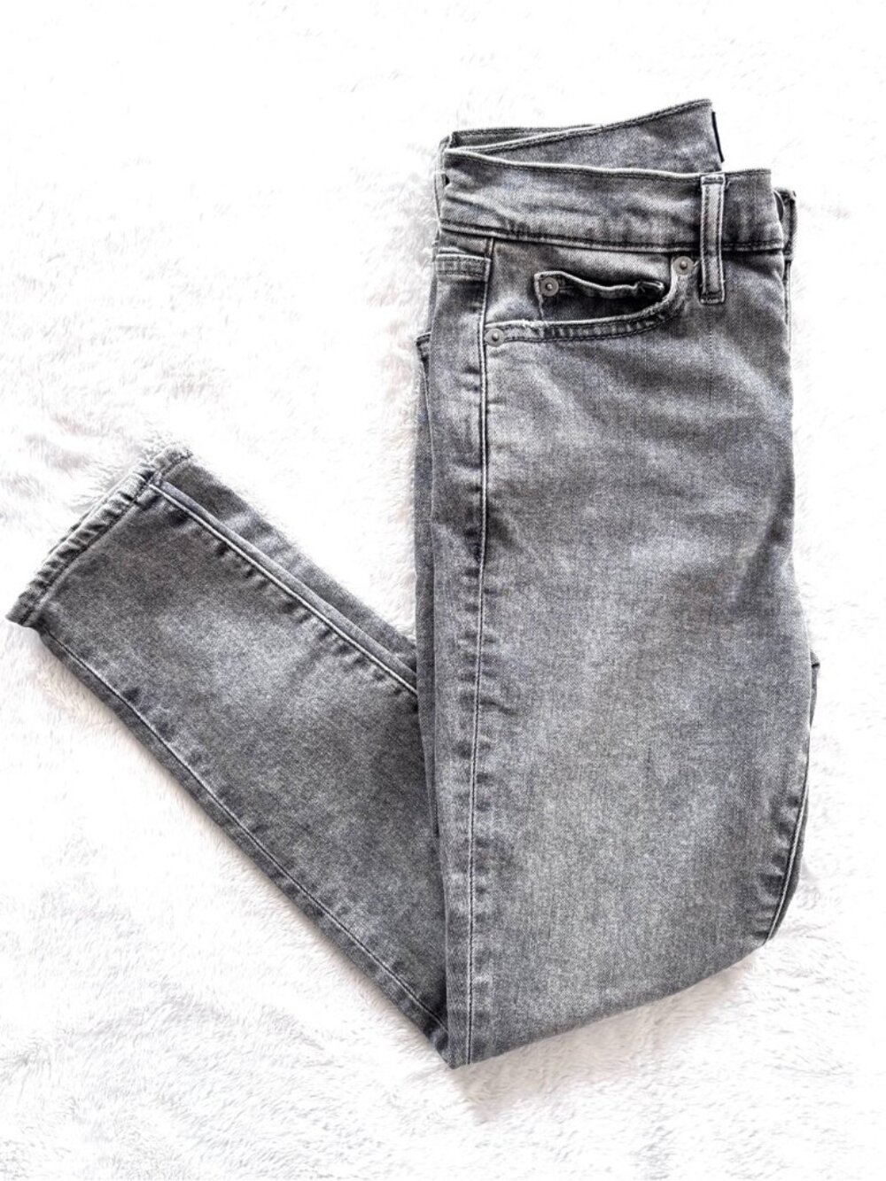 GAP True Skinny Denim Jeans, Gray Black, Size 0P/25P